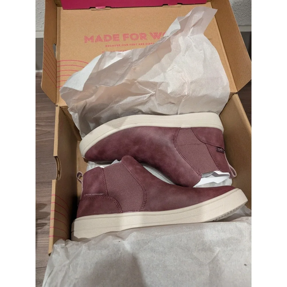 Ryka Women Shoes 9M Viv Boot Water Resistant‎ Sneak Rich Purple Faux Leather